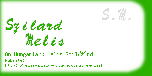 szilard melis business card